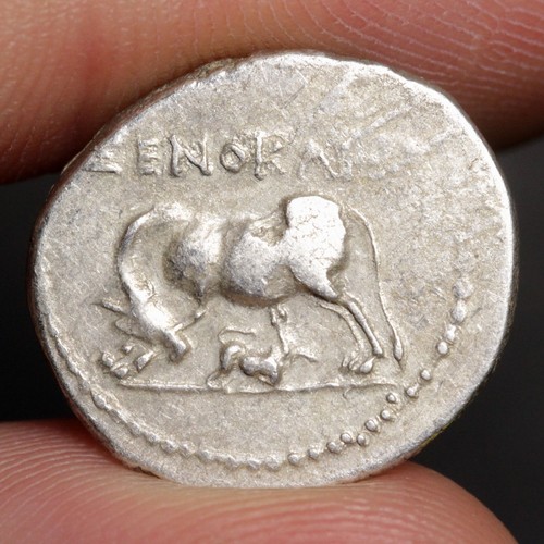 Ancient greek silver drachm - ancient,